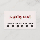 Minimalistisch licht pastel vet schoonheidssalon klantenkaartje (Voorkant)