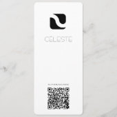 Minimalistisch licht restaurant- of huwelijksmenu programmakaart (Achterkant)