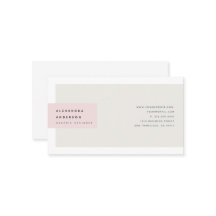 Minimalistisch Licht Roze Greige Visitekaartje
