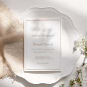 Minimalistisch licht taupe elegante kalligrafie br kaart