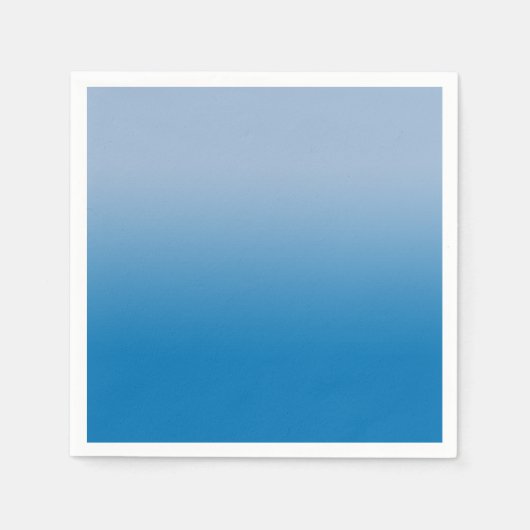 Minimalistisch licht tot donkerblauw verloop servet (Voorkant)