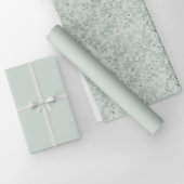 Minimalistisch Licht Wit Sage Groene Stevige Kleur Cadeaupapier