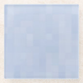 Minimalistisch lichtblauw abstract patroon modern glazen onderzetter (Voorkant)
