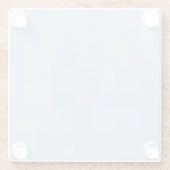 Minimalistisch lichtblauw abstract patroon modern glazen onderzetter (Achterkant)