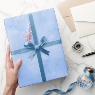 Minimalistisch lichtblauw abstract waterverf patro cadeaupapier
