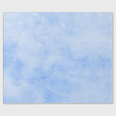 Minimalistisch lichtblauw abstract waterverf patro cadeaupapier (Vlak)