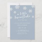 Minimalistisch lichtblauw winterblauw Baby shower Kaart (Voorkant)