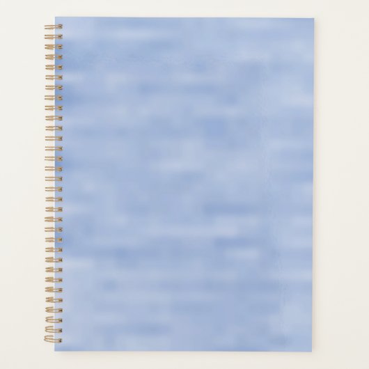 Minimalistisch lichtblauw wit hemelpatroon abstrac planner (Voorkant)
