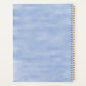 Minimalistisch lichtblauw wit hemelpatroon abstrac planner (Achterkant)