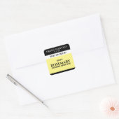 Minimalistisch lichtgeel kruid vierkante sticker (Envelop)