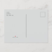 Minimalistisch lichtgrijs Baby shower Aankondigingskaart (Achterkant)