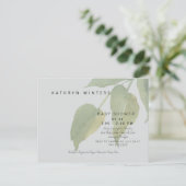 Minimalistisch lichtgrijs Baby shower Aankondigingskaart (Staand voorkant)