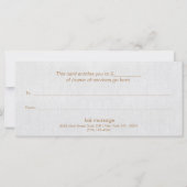 Minimalistisch lichtgrijs cadeaubon (Achterkant)