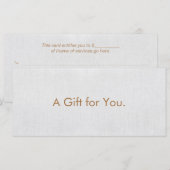 Minimalistisch lichtgrijs cadeaubon (Voorkant / Achterkant)