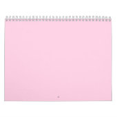 Minimalistisch lichtroze borstkankerbewustzijn kalender (Hoes)