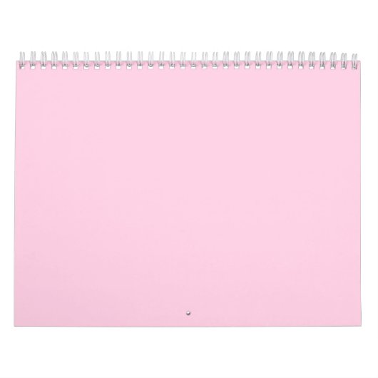 Minimalistisch lichtroze borstkankerbewustzijn kalender (Hoes)