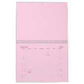 Minimalistisch lichtroze borstkankerbewustzijn kalender (Jan 2026)