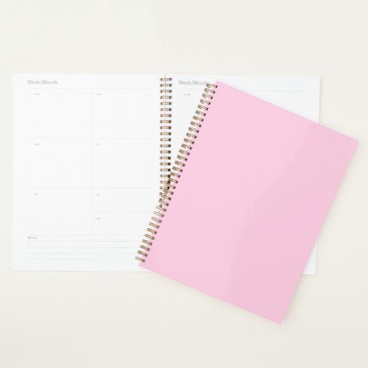 Minimalistisch lichtroze borstkankerbewustzijn planner (Display)