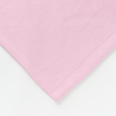 Minimalistisch lichtroze effen aangepaste naam mon fleece deken (Hoek)