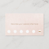 Minimalistisch lichtroze linen 6 Punch Loyalty (Achterkant)