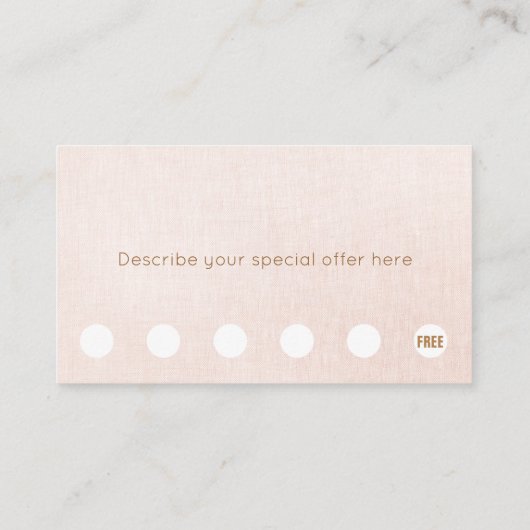 Minimalistisch lichtroze linen 6 Punch Loyalty (Achterkant)