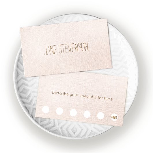 Minimalistisch lichtroze linen 6 Punch Loyalty