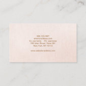 Minimalistisch: lichtroze linnen look visitekaartje (Achterkant)