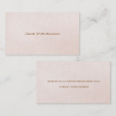 Minimalistisch: lichtroze linnen look visitekaartje (Voorkant / Achterkant)