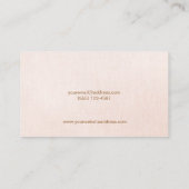 Minimalistisch: lichtroze linnen look visitekaartje (Achterkant)