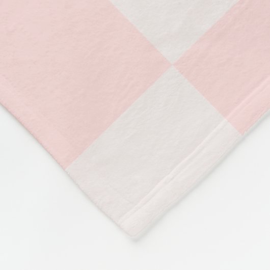 Minimalistisch lichtroze neutraal geruit fleece deken (Hoek)