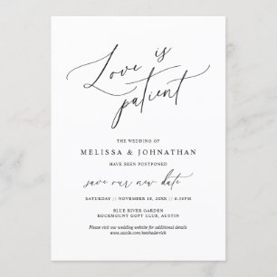 Minimalistisch, Liefde is geduldig, Datumkaart wij Kaart