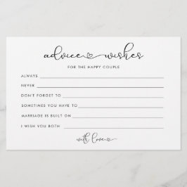 Minimalistisch liefdesadvies voor de bruidegom flyer