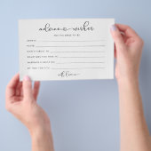 Minimalistisch liefdesadvies voor de bruidskaarten flyer (Hand)