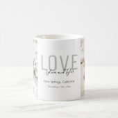 Minimalistisch liefdesfotoweddenschap koffiemok (Center)
