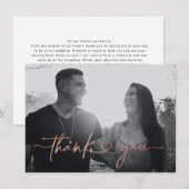 Minimalistisch liefdeshart bruiloft Foto bedankt (Voorkant / Achterkant)