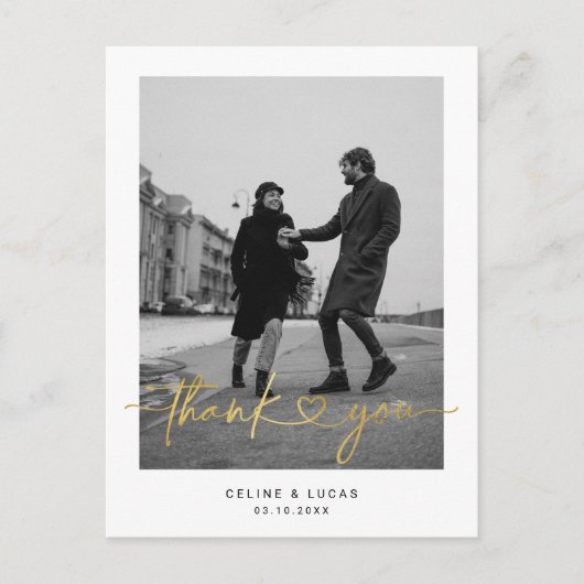 Minimalistisch liefdeshartsweduwschap Hartelijk da Briefkaart (Voorkant)