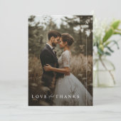 Minimalistisch liefdeshuwelijk en Bedankt (Staand voorkant)