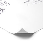 Minimalistisch liggend botanische bruiloftsbord va poster (Hoek)