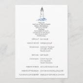 Minimalistisch Lighthouse-huwelijksprogramma Programmakaart (Voorkant)