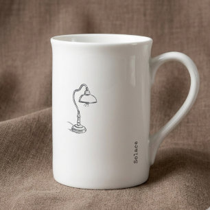 Minimalistisch Lijnkunst Introvert Koffiemok Cadea Porselein Kop