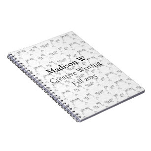 Minimalistisch lijnpatroon voor terug naar school notitieboek