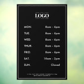 Minimalistisch Lijst Bedrijfs Logo openinguren toe Raamsticker (Vel 3)