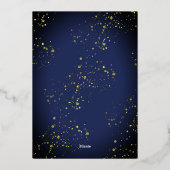 Minimalistisch Lijst foto van Arch nieuwjaar Folie Feestdagenkaart (Achterkant)