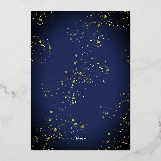 Minimalistisch Lijst foto van Arch nieuwjaar Folie Feestdagenkaart (Achterkant)