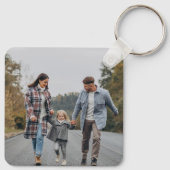 Minimalistisch Lijst gepersonaliseerde foto Sleutelhanger (Achterkant)