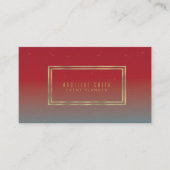 Minimalistisch Lijst met dubbele riem met goudolie Visitekaartje (Voorkant)