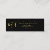 Minimalistisch Lijst met dubbellaagse goudolie Mini Visitekaartje (Achterkant)