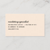 Minimalistisch Lijst met moderne box-bruin Visitekaartje (Achterkant)