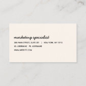 Minimalistisch Lijst met moderne box-roze Visitekaartje (Achterkant)