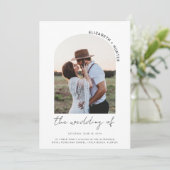 Minimalistisch Lijst van de Arch Foto Weddenschap  Kaart (Staand voorkant)